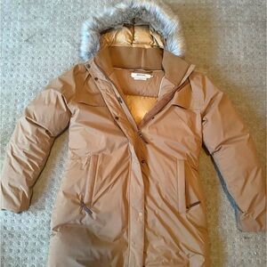 LprAna $370 SHIROMA CAMEL DOWN PUFFER JACKET SZ S SMALL worn twice